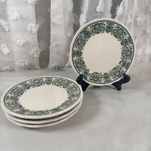 Jackson Custom China Green Transferware Bread & Butter Plates Restaurantware